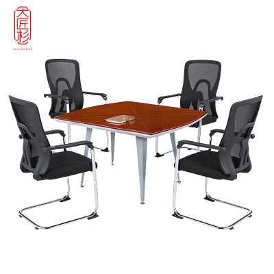 大匠杉 会议桌培训桌椅组合 1200*1200*760mm1桌4椅