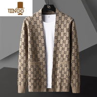 YANXU2023秋季新款潮牌时尚男士开衫百搭帅气外穿毛衣潮流针织外套