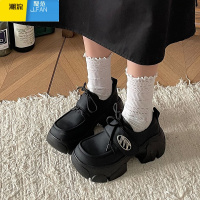 聚范树上有个桃增高厚底小皮鞋女2024年春季新款休闲松糕大头单鞋