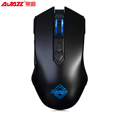 黑爵（AJAZZ）AJ52游戏鼠标炫彩呼吸竞技版黑色游戏办公笔记本USB有线吃鸡鼠标