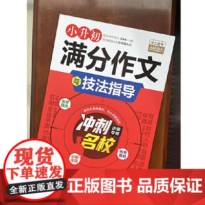小升初满分作文与技法指导 2024新版 小考满分作文 小升初作文书 升学参考资料 小升初作文一本全 作文技法指导