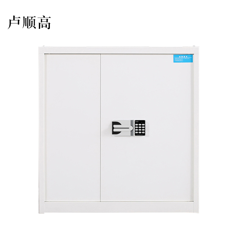卢顺高保险柜铁皮资料柜矮柜办公室储物柜单节白色国宝锁900*420*900