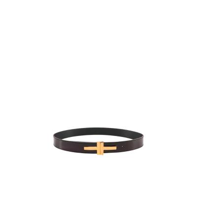汤姆福特(Tom Ford)男士徽标腰带可调节金属扣时尚百搭4CM宽度设