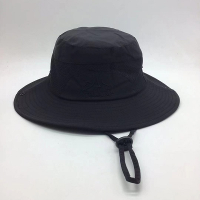 夏季遮阳户外抽绳帽男女徒步登山露营渔夫帽户外钓鱼防紫外线帽子