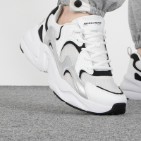 Skechers/斯凯奇男鞋新款厚底熊猫鞋轻质缓震运动休闲鞋118321-WBKS ZP