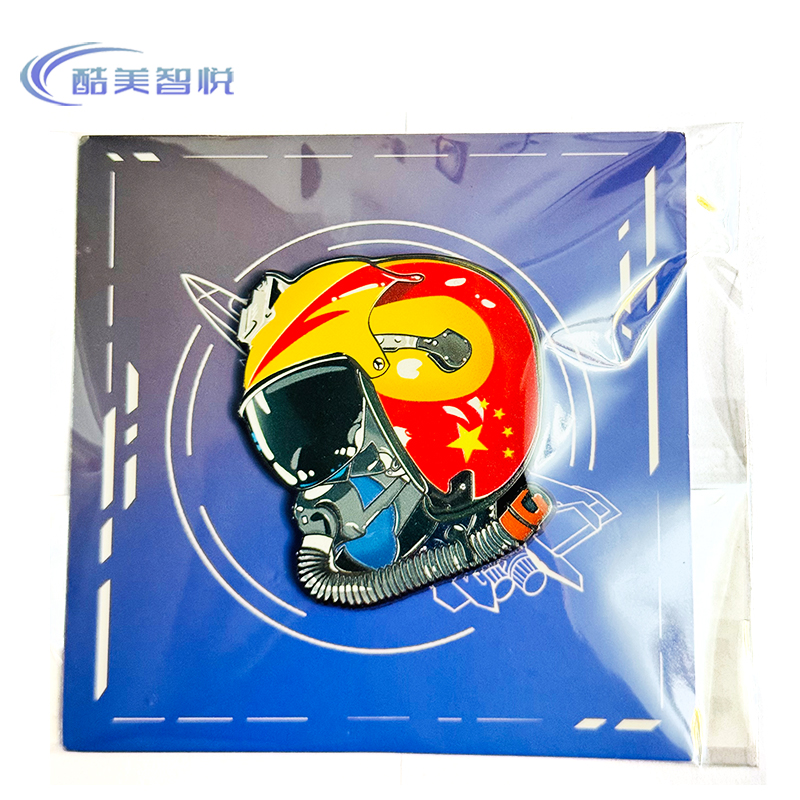 酷美智悦 金属头盔冰箱贴(亮面) 8*8cm 个
