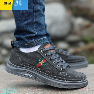 聚范帆布鞋男2024新款春季老北京布鞋男鞋透气休闲鞋子男防滑板鞋