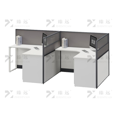 臻远 ZYGW-117屏风工作卡位职员桌办公桌 F型双人位