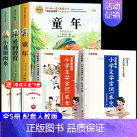 [5册 送考点]六年级上册必读+文学常识 [正版]全套3册 童年爱的教育和小英雄雨来六年级上册必读的课外书老师经典书目完