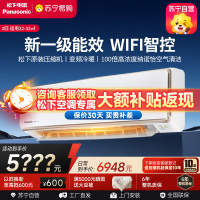 松下空调2匹挂壁式空调挂机 新一级能效 100倍纳诺怡 自清洁 WIFI 松下原装压缩机 电辅加热 CA50K410N