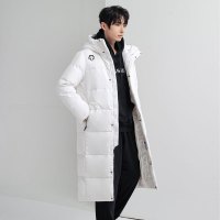 JEEP SPIRIT吉普羽绒服男女情侣版加厚长款羽绒服韩版明星同款过膝防风外套