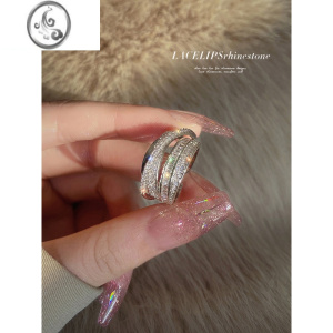 JiMi流星陨落~银色锆石百搭复古个性女式食指精致开口可调节戒指女潮 流星陨落锆石开口可调