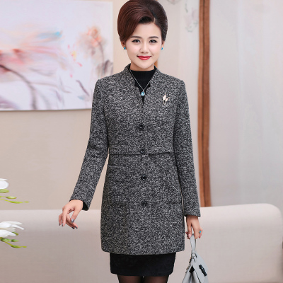 七斓妈妈秋装风衣中长款40岁50款洋气中老年人外套女春秋气质上衣薄款风衣