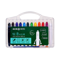 英雄(HERO)彩绘棒 8035水溶性画笔彩笔 可水洗旋转 手绘彩绘易擦油画棒