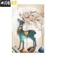 三维工匠2019年新款钻石画满钻手工自己发财鹿竖版玄关十字绣走廊 满钻、全贴[100*145cm]免费补钻、钻量多30