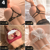 霏慕女士蕾丝情趣内裤免脱开档透明T裤户外方便丁字裤女式情趣睡衣性感情趣内衣床上衣服