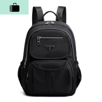 双肩包女2020新款潮韩版牛津布时尚百搭休闲旅行帆布男小背包书包NEW LAKE 黑色