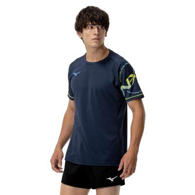 Mizuno排汗速干运动T恤男女通用无痕剪裁Volleyball训练衫