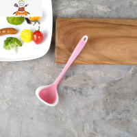 食品级硅胶可高温半透小厨具套装烹饪炒菜锅铲汤勺煎铲小汤勺 敬平 红小汤勺
