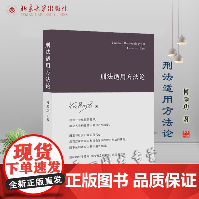 刑法适用方法论 何荣功 著 北京大学出版社 9787301328262