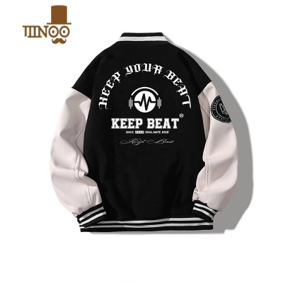 YANXU国潮牌秋季新款高街美式复古棒球服男女情侣夹克I外套