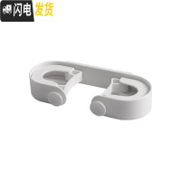 三维工匠拖把夹挂钩免打孔卫生间扫把固定架墙上置物强力壁挂拖布收纳 白色1个装[双位卡槽可挂2个拖把]