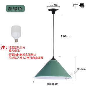 苏宁放心购 创意办公室灯罩吊灯个性简约灯罩外壳黑色磨砂发廊餐厅舞蹈健身房