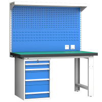 指臣重型工作台边四斗双背张