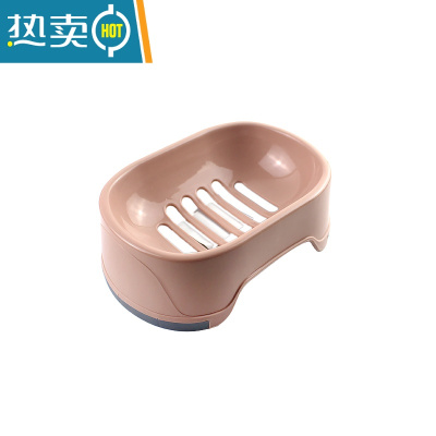 敬平卫生间创意香皂盒沥水高脚无盖大号皂架学生宿舍洗衣个性肥皂盒 混发3个 颜色可备注