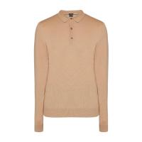 Hugo boss雨果波士POLO衫男保暖透气亲肤抗静电羊毛长袖简约