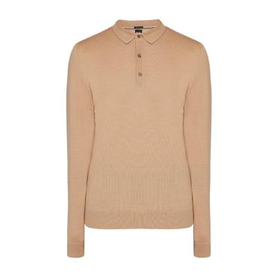 Hugo boss雨果波士POLO衫男保暖透气亲肤抗静电羊毛长袖简约