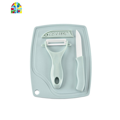 儿童水果刀三件套瓜果刀刨丝器削皮刀具菜板套装宝宝辅食剪刀 FENGHOU 水果刀4支装削皮器