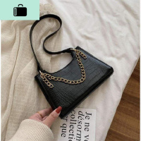 网红女秋冬时尚洋气纹复古单肩腋下包双肩背包大链条全新日韩PU有NEW LAKE女士单肩包