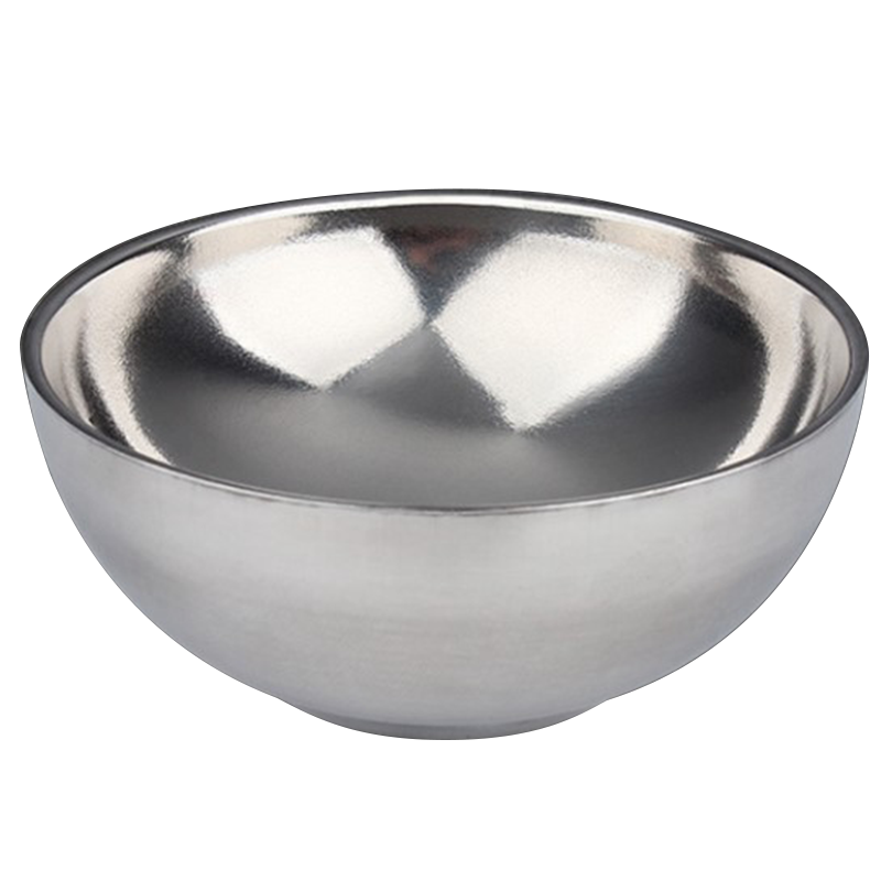 瓦图 (WATU)厨房用具 5.6 英寸 玉兰砂光加厚铂金碗 双层 10个装