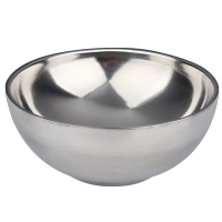 瓦图 (WATU)厨房用具 5.6 英寸 玉兰砂光加厚铂金碗 双层 10个装