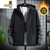 YANXU2022新款男士薄棉棉服夹棉外套胖子大码青年棉衣男潮宽松短款