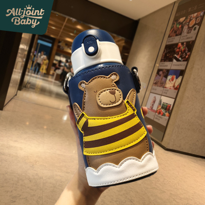 优仅ALL-JOINT儿童学生斜挎保温杯大容量水杯女便携杯子小带吸管保温用品