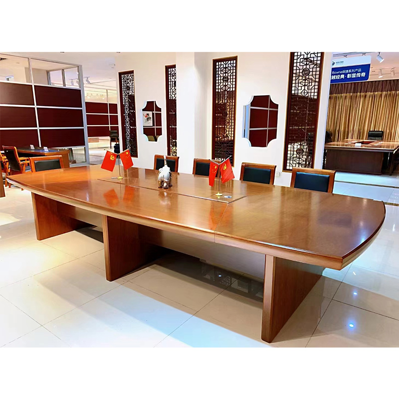 匡大会议桌3.2米会议桌H1608-3200H(3200W*1380D*770H 马肚弧边)