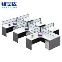 铭思达屏风工位干字型六人位-含柜套