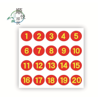 顺悦祥民 数字贴 4CM直径 张