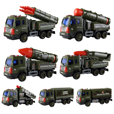 乐童童玩具车模型灯光故事音乐工程车消防车军事车仿真玩具车军事车套装3-8岁包装280*195*105mm