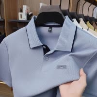 2026夏季新款佛罗纹棉翻领短袖男T恤透气简约休闲时尚男士polo衫