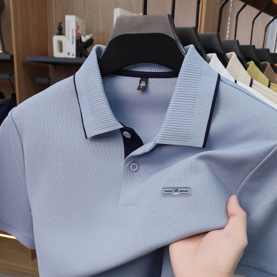 2026夏季新款佛罗纹棉翻领短袖男T恤透气简约休闲时尚男士polo衫