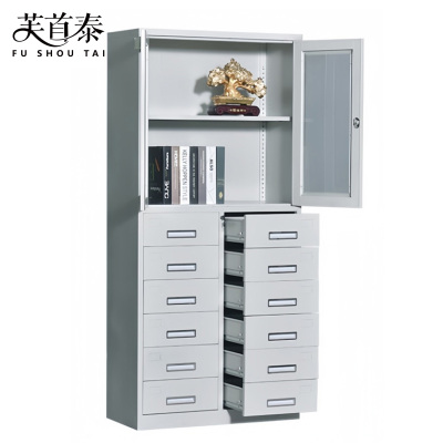 芙首泰办公文件柜2门12抽850*390*1800mm台
