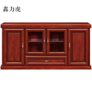 鑫力虎胡桃色餐边柜简约茶水柜四门1600*400*800