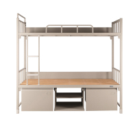 迅迈 上下铺 2000*900*1800mm双人床铁床 双层床 铁艺家用床 员工宿舍公寓床 高低床 校用寝室钢制床