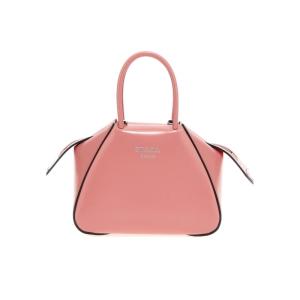 普拉达(PRADA)女士单肩包真皮小巧便携带徽标可调节拆卸肩带日常 粉色