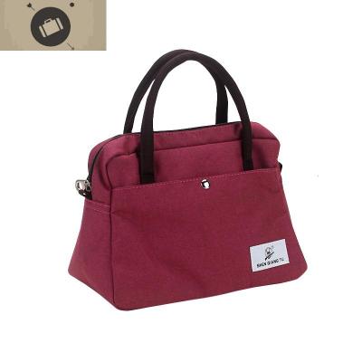 小拎包包女士上班2019新款中年妇女妈妈帆布包手拎买菜轻便手提包艾狄伊娃手提包