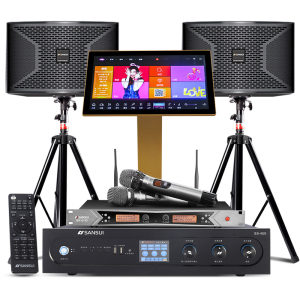 山水(SANSUI)S9-10套装家庭影院KTV音响专业会议系统娱乐家用舞台音箱无线麦克风2T智能语音点歌机