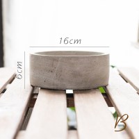 家柏饰(CORATED)多面体几何混凝土花盆花器花篮现代简约花园装饰桌面装饰 B小圆矮柱 中